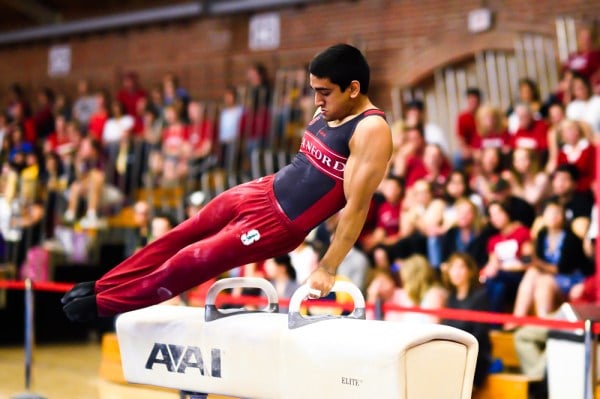 Freshman Akash Modi finished second with an all-around score of 89.200 behind only Michigan's Sam Mikulak at the NCAA Championships in Ann Arbor, Mich. this past weekend. At the NCAA Individual Event Finals the next day he earned All-America honors in both the pommel horse and the parallel bars.