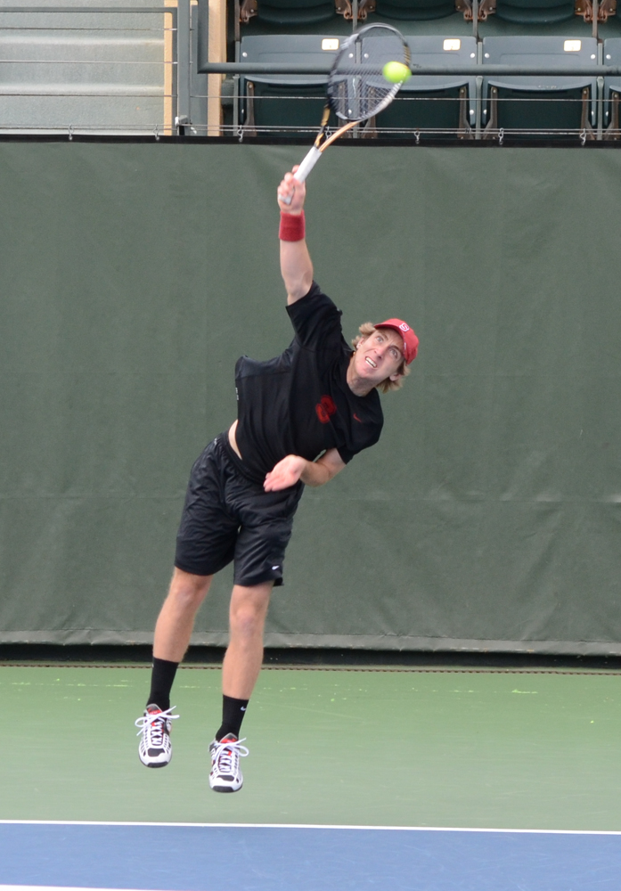 John Morrissey (above) lost to Cal's Ben McLachlan in a tiebreak in February, and will look to reverse the Cardinal's fortunes in Saturday's Big Slam. (MADELINE SIDES/The Stanford Daily)