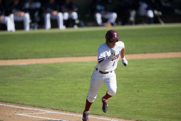 Junior third baseman Alex Blandino (above) leads the Cardinal in nearly every major statistical category. (FRANK CHEN/The Stanford Daily)