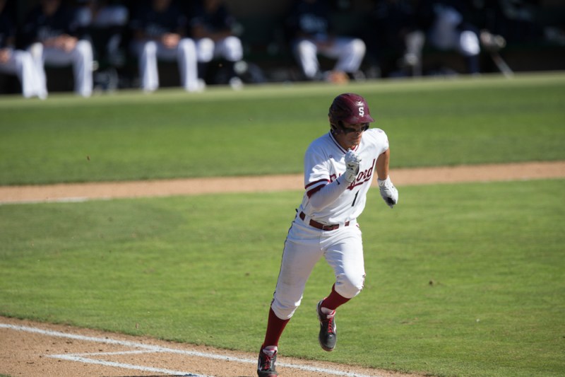 Junior third baseman Alex Blandino (above) leads the Cardinal in nearly every major statistical category. (FRANK CHEN/The Stanford Daily)