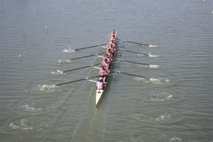 Stanford women's rowing won its first ever Pac-12 Championship this past weekend. (ASHLEY WESTHEM/The Stanford Daily)