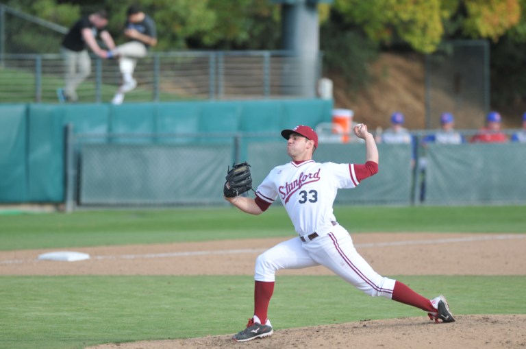 Junior lefty John Hochstatter (above) has been dominant for the Cardinal, compiling a 6-1 record, and he'll be key if Stanford wants to make a statement against the defending NCAA champion Bruins. (SAM GIRVIN/The Stanford Daily)