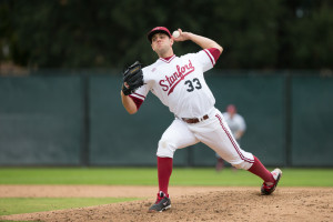 Junior John Hochstatter (above) has been outstanding on the mound for Stanford since re-entering the rotation in April. Hochstatter has notched a 10-1 record in seven starts and 13 appearances in his All Pac-12 campaign. (BOB DREBIN/ The Stanford Daily)