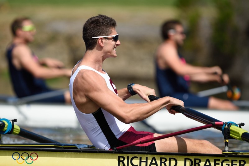 Senior Austin Hack (above) will look to help lead the men's crew team to its first ever conference championship at Lake Natoma. (RICHARD C. ERSTED/The Stanford Daily)