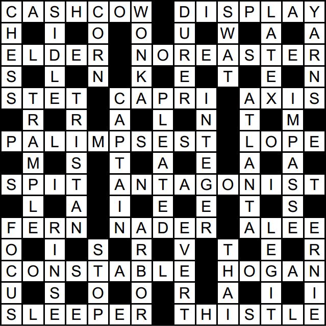Solutions to the May 23 Stanford Daily crossword puzzle created by Ryan P. Smith.