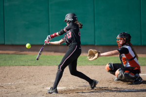 Erin Ashby (above) and the Cardinal offense will be hard-pressed for runs against UCLA's pitching staff, one of the best in the country. (FRANK CHEN/The Stanford Daily)