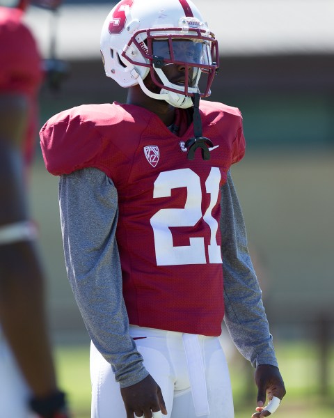 Senior defensive back Ronnie Harris (above) was named one of the starters at cornerback, supplanting junior Alex Carter, last year's starter after Carter recently recovered from a hip injury. (TRI NGUYEN/The Stanford Daily)