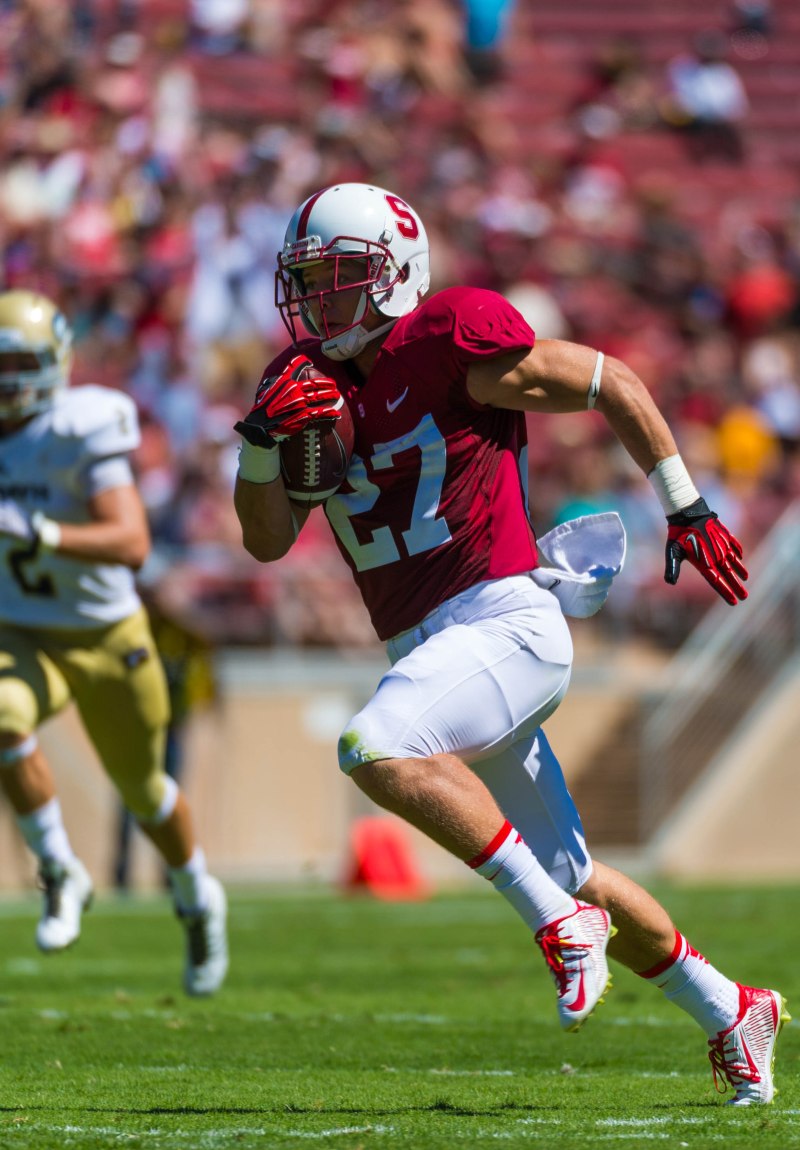 Thanks to speedsters like freshman Christian McCaffrey (above), Stanford's offense is poised for a prolific season. (NATHAN STAFFA/The Stanford Daily)