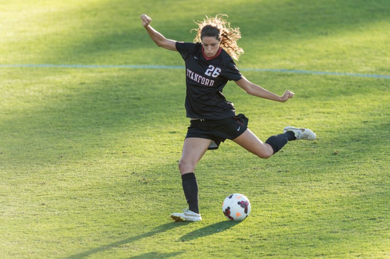Sophomore defender Stephanie Amack (above) was named Pac-12 Defender of the Week for her contributions to a stifling Cardinal defense that is riding an 852:12 shutout streak. (JIM SHORIN/StanfordPhoto.com)
