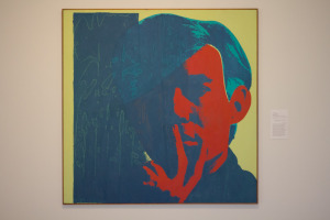 A self-portrait by Andy Warhol at Cantor Arts Center. Photo by Avi Bagla.