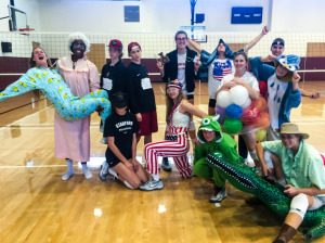 It isn't all work for the No. 1 Stanford women's volleyball team as they carried out their annual Halloween practice. (Courtesy of Stanford Athletics)