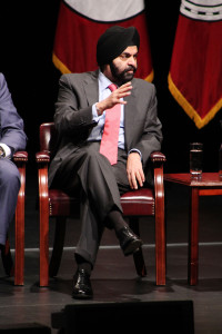 MasterCard CEO Ajay Banga spoke in a plenary panel on Friday morning and participated in a business leaders roundtable with President Obama. He said that the executive order is a step in the right direction, but that legislation will be needed. (CATALINA RAMIREZ-SAENZ/The Stanford Daily)