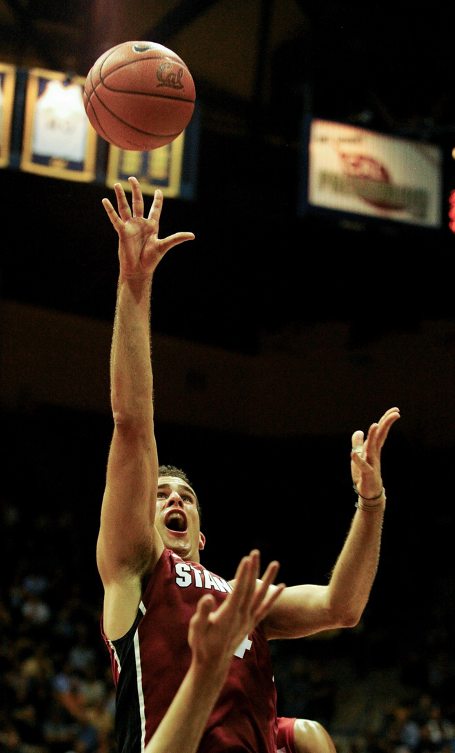 Fifth-year senior center Stefan Nastic's ability to stay out of foul trouble and anchor the frontcourt may be the key to Stanford's success against UCLA. (MIKE KHEIR/ The Stanford Daily)
