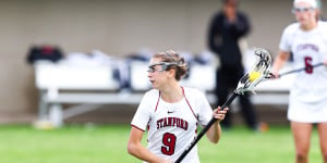 (HECTOR GARCIA-MOLINA/stanfordphoto.com) Senior midfielder Hannah Farr (above) has shown herself as a dynamic player on the women's lacrosse team thus far, and has the potential to be the star player this year.