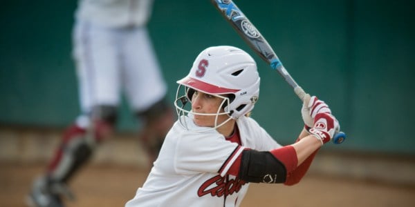 Senior outfielder Leah White (above) was honored as GoStanford.com's Student-Athlete of the Week for her .429 batting average in this weekend's Nike Invitational. (DON FERIA/isiphotos.com)