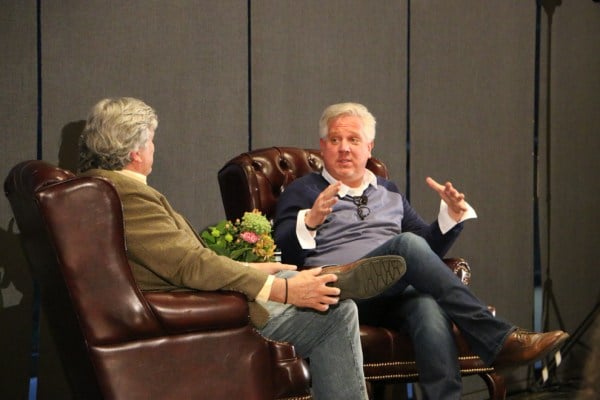TV personality Glenn Beck spoke Thursday night about compassion (KEVIN HSU/The Stanford Daily).