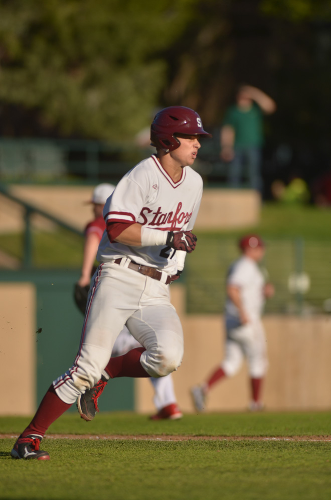Freshman Matt Winaker, who leads the Cardinal with a .415 batting average, is just one of many freshmen who have made significant contributions for Stanford this season. (NICK SALAZAR/The Stanford Daily)
