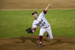 Junior reliever Logan James (above) closed out Stanford's 5-4 win on Thursday night, but not without a little drama in the top of the ninth inning. (DON FERIA/isiphotos.com)