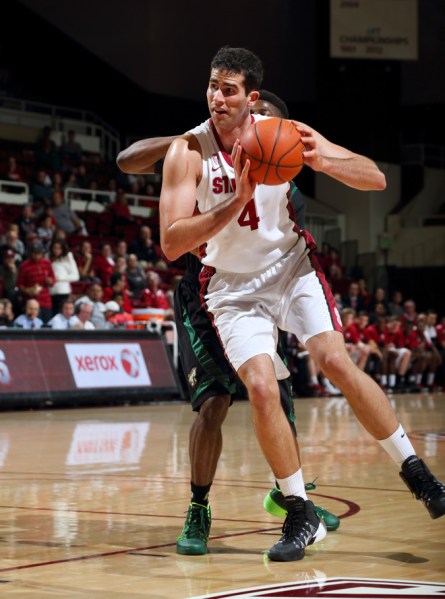 Fifth-year senior center Stefan Nastic (above) scored 21 points in Wednesday's contest against Washington. His dominant game helped ensure a Cardinal win and quarterfinal appearance against Utah on Thursday.  (HECTOR GARCIA-MOLINA/Stanford Photo)