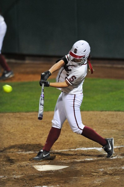 Junior slugger Kayla Bonstrom will look to continue her remarkable season as Stanford heads to Washington for a three-game series. Bonstrom currently leads the team by with 42 RBIs to go along with a .476 batting average. (ZETONG LI/The Stanford Daily)