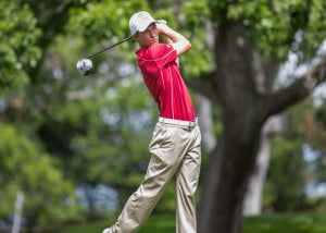 Maverick McNealy (above) finished nine under in the final round of the four-round Pac-12 Championship. He tied Cameron Wilson and Tiger Woods with a 61 for the collegiate course record on the Palouse (Shirley Pefley/isiphotos.com)