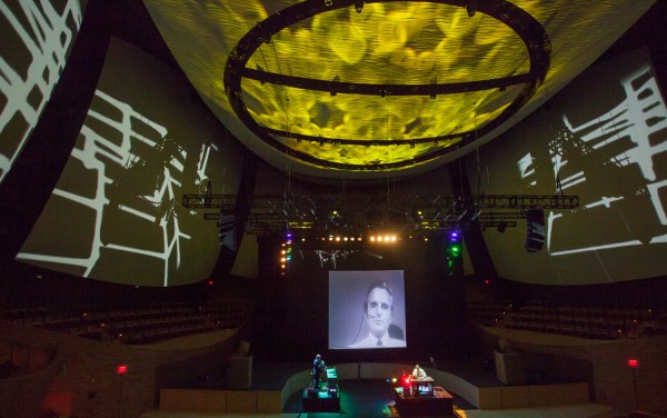The Demo took full advantage of Bing's multidimensional performance space. (Courtesy of Stanford Live)
