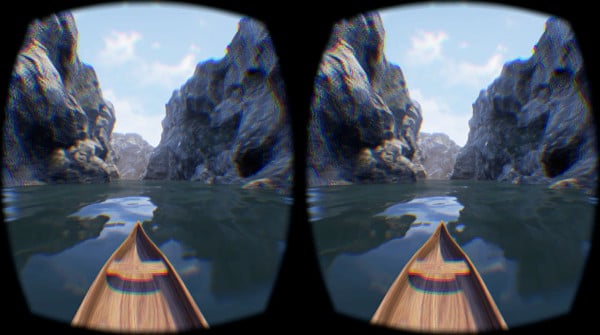 Example of the stereoscopic view. Photo courtesy of The Rift Arcade.