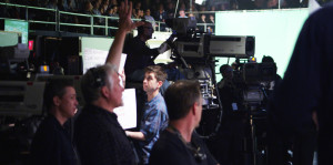 The SNL camera crew at work. Courtesy of Edie Baskin. 