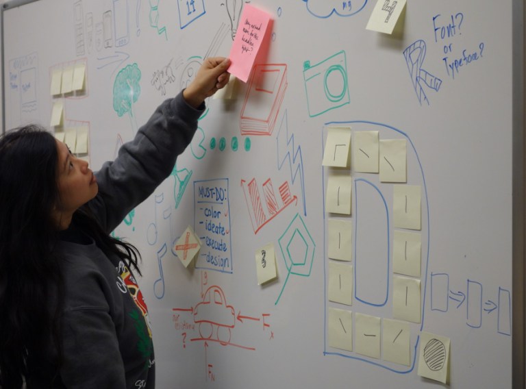 What is design thinking? We were curious so we sent staff writer Grace Chao to find out. (RAHIM ULLAH/The Stanford Daily)