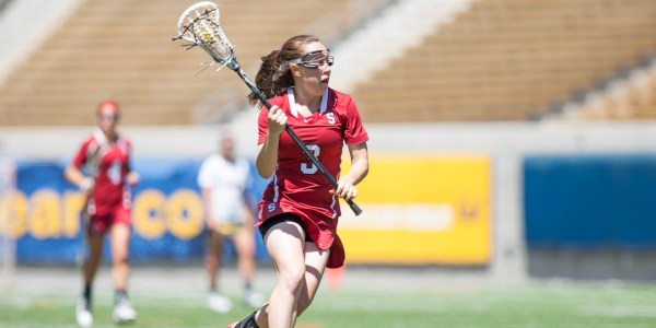 Fifth-year senior Rachel Ozer (above) helped the lacrosse team win the MPSF regular season and conference tournament. She scored 25 goals this season, the fourth-most on the team. (MACIEK GUDRYMOWICZ/Stanfordphoto.com)