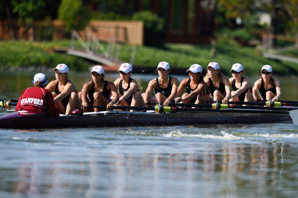 The women's lightweight rowing team won the IRA National Championship on Sunday, sweeping the varsity eight and varsity four. The program has won five of the last six national titles in the sport. (RICHARD C. ERSTED/stanfordphoto.com)