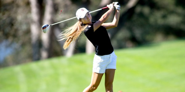 Freshman Shannon Aubert (above) liked golf when she was young because it was the only sport she felt was challenging. She has come a long way since then to provide three key match play victories to help push Stanford to a national title. (SHIRLEY PEFLEY/stanfordphoto.com)