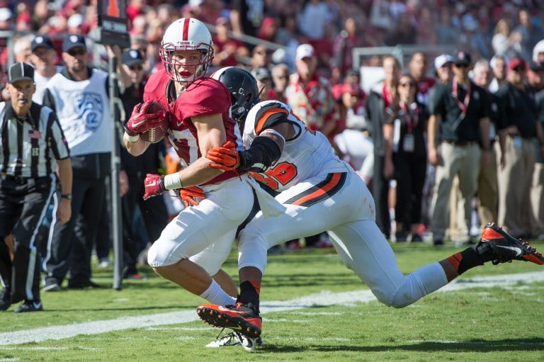 Sophomore Christian McCaffrey (left) collected 796 all-purpose yards in 2014 and is expected to be a highlight of the Cardinal's offense this fall. (DAVID BERNAL/isiphotos.com)