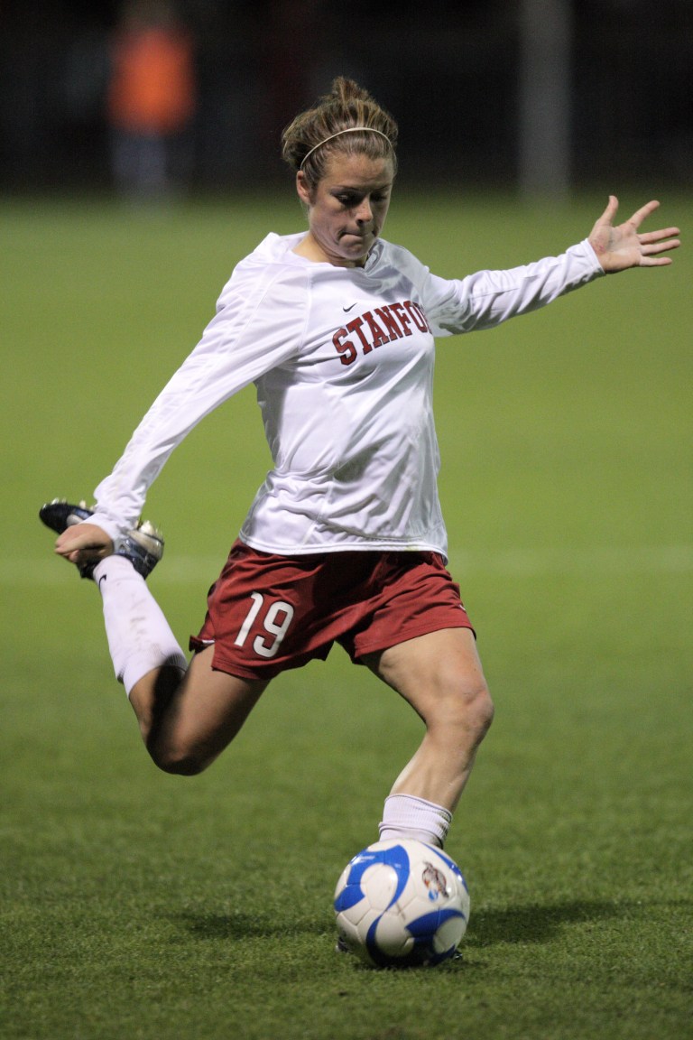 In the semifinal match of the Women's World Cup, Stanford alum Kelley O'Hara '09 scored the second of two goals by the USWNT. The final result was a 2-0 shutout win over Germany, highlighted by some bold lineup changes and some even bolder play from the likes of O'Hara and Carli Lloyd. (HECTOR GARCIA-MOLINA/Stanford Athletics)