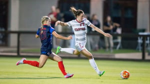 August 14, 2015, Stanford, CA:  Stanford Cardinal vs. Fresno State Bull Dogs in an exhibition game at Laird Q. Cagan Stadium. Stanford beat Fresno State 3-0.