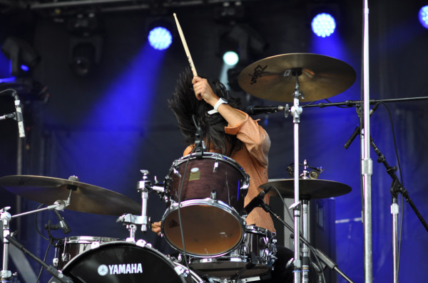 Drummer Joel Amey showing off his flow. He also knows his way around the drums. RAHIM ULLAH/The Stanford Daily.