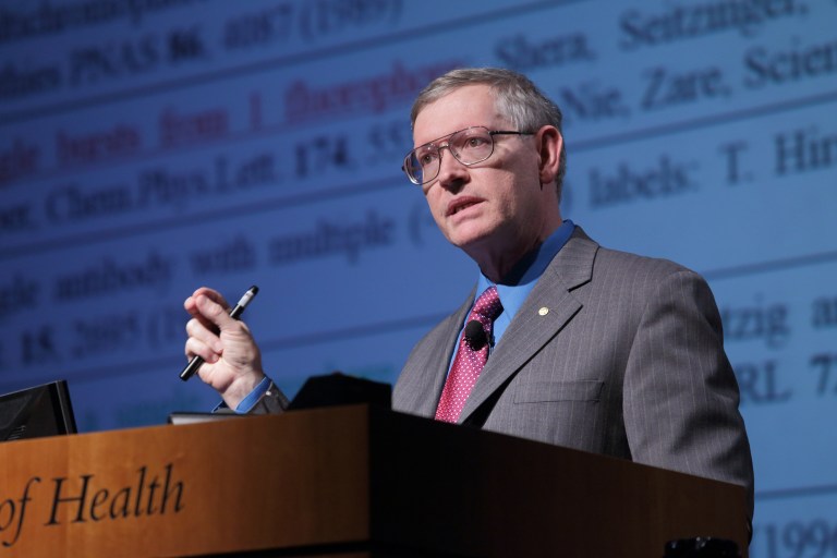 William F. Moerner, professor in Chemistry and Applied Physics, won the 2014 Nobel Prize in Chemistry (Courtesy of Jilliene Drayton).