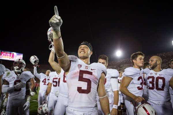 Christian McCaffrey (above) finished second place for the Heisman Trophy.