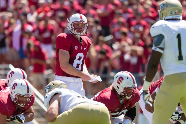 Quarterback Kevin Hogan (above) kicks off his final season with the Cardinal working towards some of the consistency he played with at the end of 2014. He played the best football of the season and arguably his career in the team's final three games against Cal, UCLA and Maryland.  (BOB DREBIN/stanfordphoto.com)