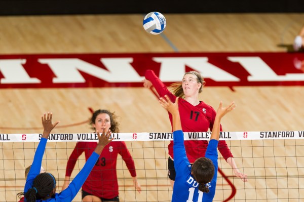 Stanford, CA, September 12, 2014.Stanford Women's Volleyball vs. Duke at Maples Pavilion. Stanford won 4-2.