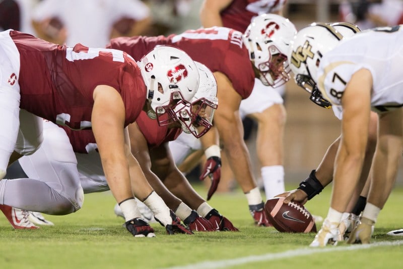 The Cardinal's defensive line has been depleted due to the injuries of Harrison Phillips, who will miss the entire season, and Nate Lohn, who is expected to only miss the USC game. (BOB DREBIN/isiphotos.com)