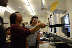 The popular class FRENLANG 60E: "French Cooking," which is taught by a sophomore, instructs student in the art of French culture and developing their culinary skills. (TIFFANY ONG/The Stanford Daily)