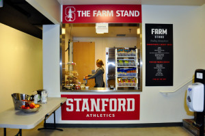 The Farm Stand opened in Maples Pavilion earlier this month. (ALLISON HARMAN/The Stanford Daily)