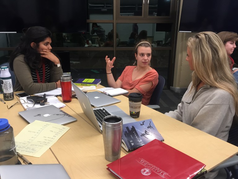 A group of students are attempting to write a novel during the month of November (HANNAH KNOWLES/The Stanford Daily).