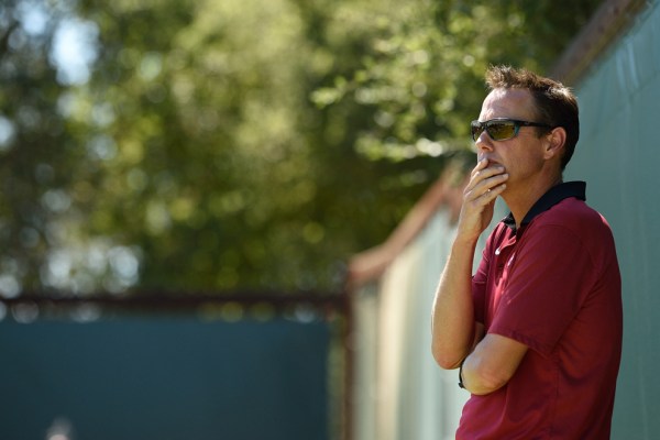 Stanford men's soccer head coach Jeremy Gunn (above) has brought his team into national relevancy since arriving on The Farm. Stanford is currently ranked No. 3 in the country behind Creighton and North Carolina. (RICHARD C. ERSTED/stanfordphoto.com)