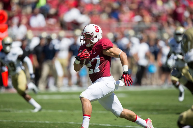 Coming off a 156-rushing-yard performance against Arizona which included his first rushing touchdown of the year, sophomore running back Christian McCaffrey (above) will look to continue his run of success against No. 18 UCLA. (FRANK CHEN/The Stanford Daily)