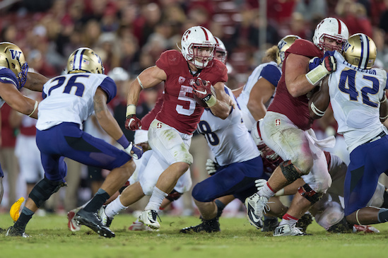 Stanford, CA - October 25, 2015:  Stanford vs University of Washington football game at Stanford Stadium. The Cardinal defeated the Huskies 31-14.
