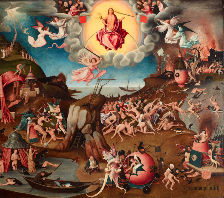 Hieronymus Bosch (the Netherlands, c. 1450–1516), Last Judgment, c. 1510. Oil on panel. Lent by Kirk Edward Long