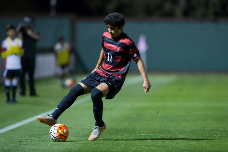 Freshman midfielder Amir Bashti (above) scored the third and fourth goals of his Stanford career in the second half against Santa Clara to push the Cardinal to a 3-1 victory and a spot in the NCAA third round despite the Cardinal having found themselves in an early hole. (CASEY VALENTINE/isiphotos.com)