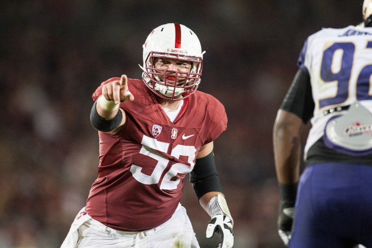 Since he came to The Farm four years ago from Tennessee, senior center Graham Shuler (left) has started at center in 24 straight games and also formed a "So-Bros" club for Southern boys on the team with fellow Southerner Jordan Watkins, a Georgia native. (DAVID ELKINSON/stanfordphoto.com)